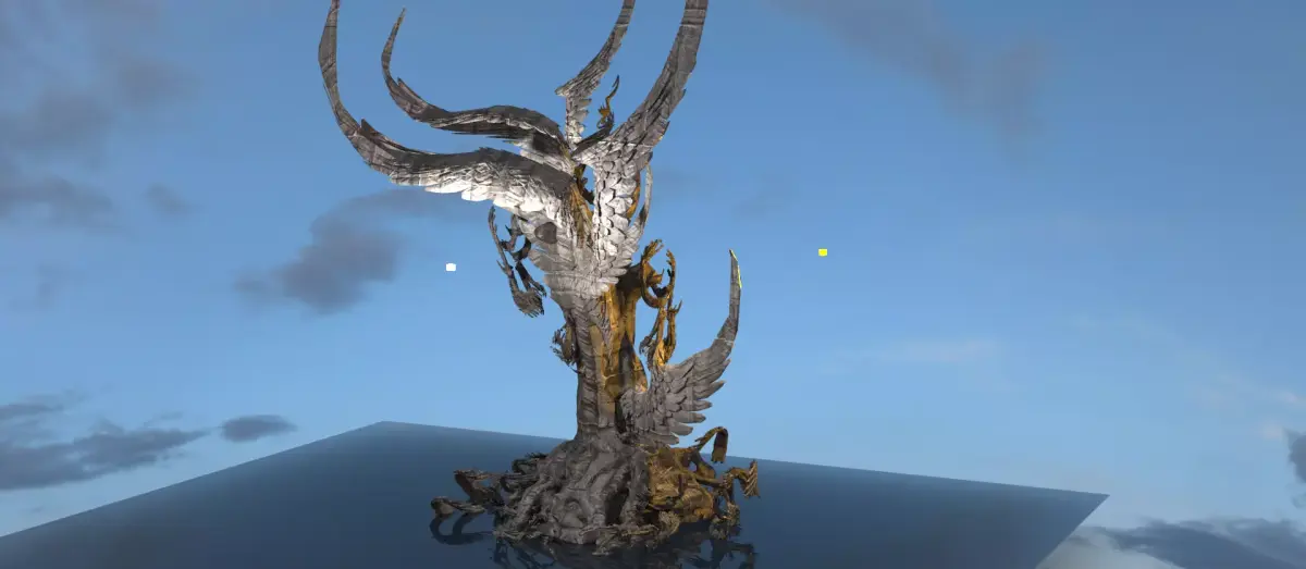 Dantes crypt Silver wings  Low-poly 3D model