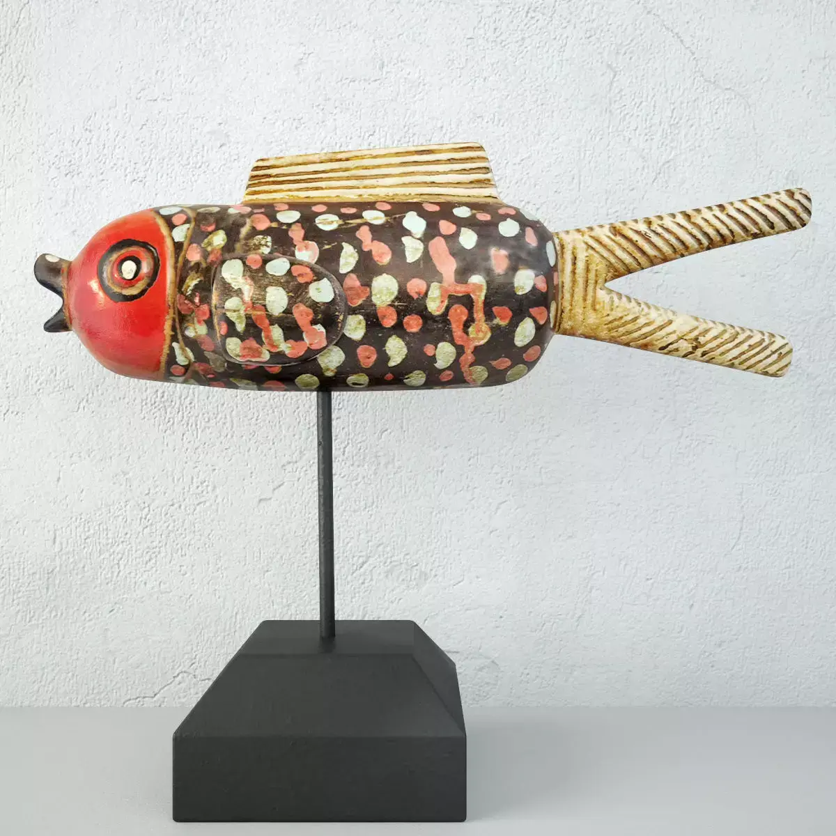 Mali Wood Bozo Fish Puppet 1 3D model