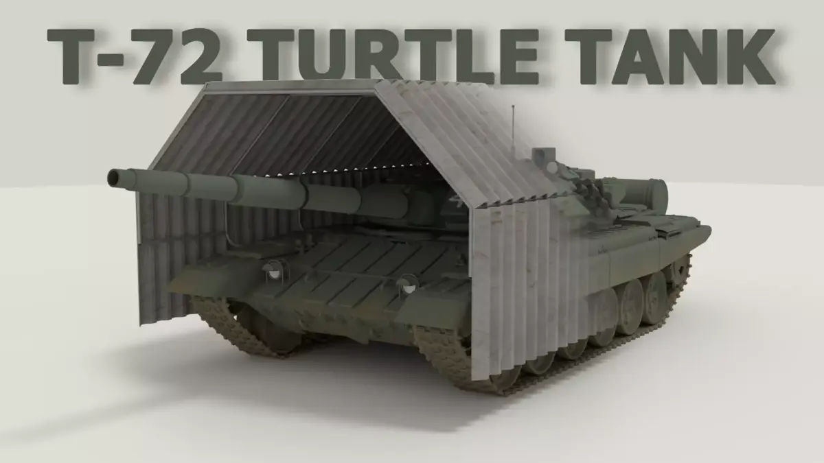 T-72 Russian Turtle Tank 3D model