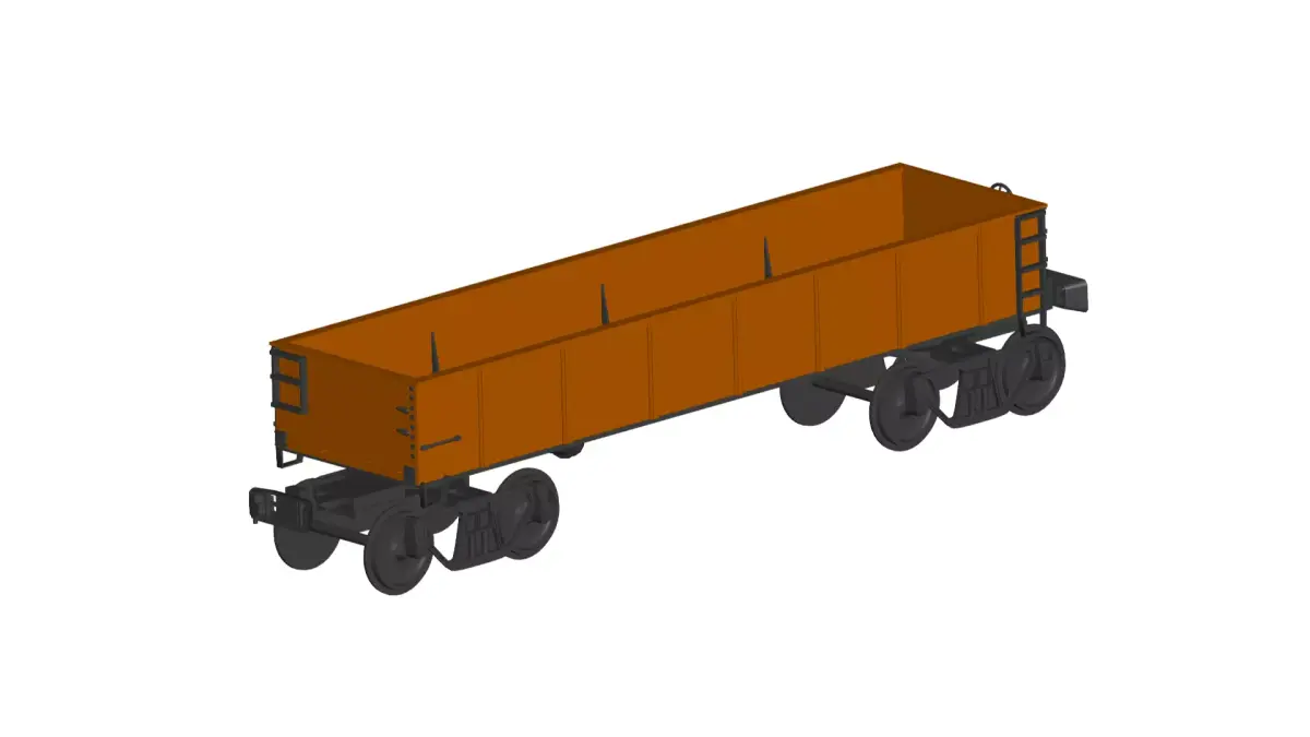 wagon 3D model 3
