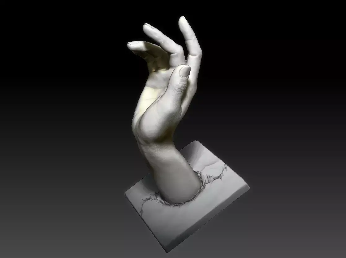 Woman hand art decorative printable sculpt  3D print model purchase