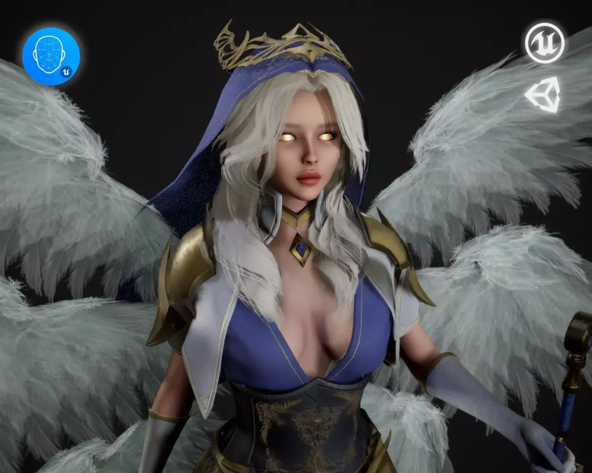 Seraphim Low-poly 3D model