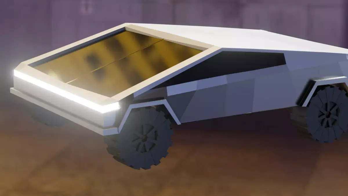 Low Poly Tesla Cybertruck Free low-poly 3D model