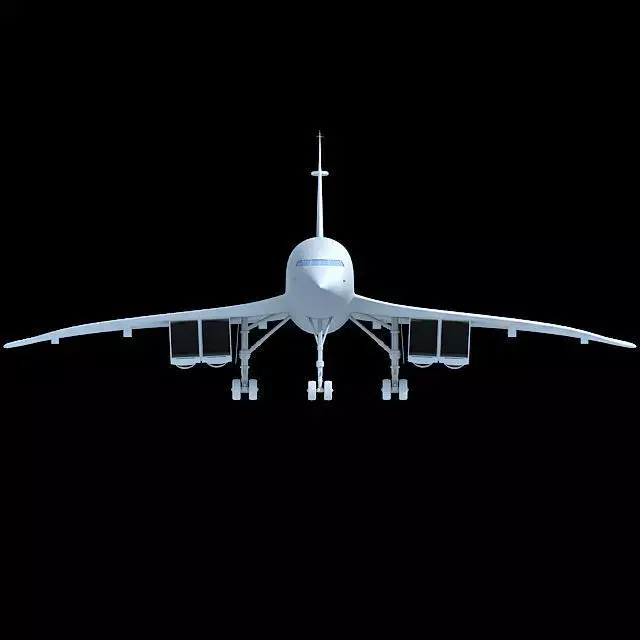 Concorde airplane flying in sky 3D model