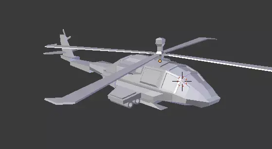 Low Poly Helicopter Low-poly 3D model order