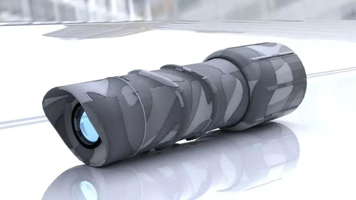 military monocular  Free 3D model