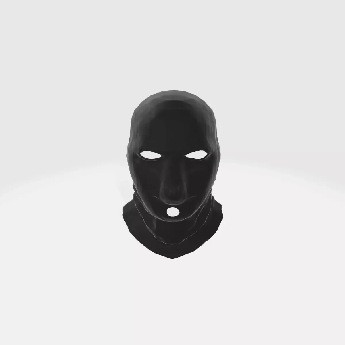 A black ski mask 3D model