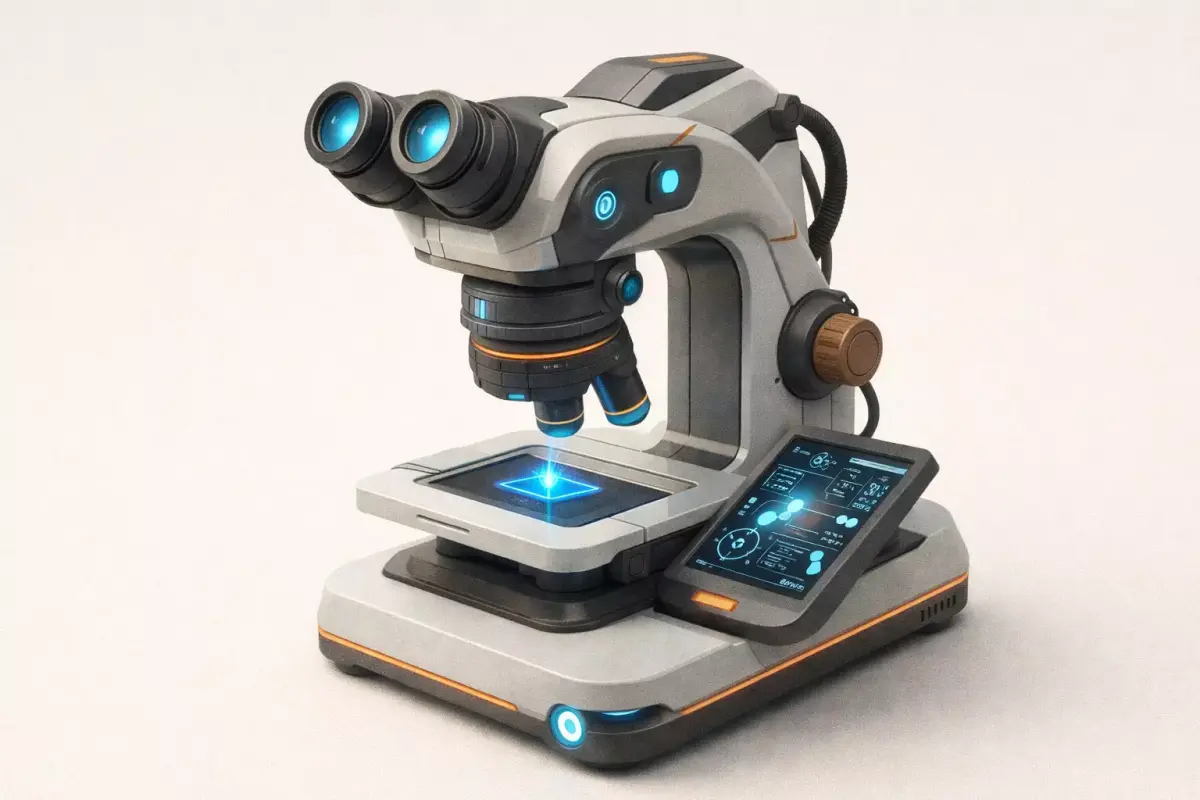 Advanced Sci Fi Microscope Asset High-Detail 3D Model  3D print model