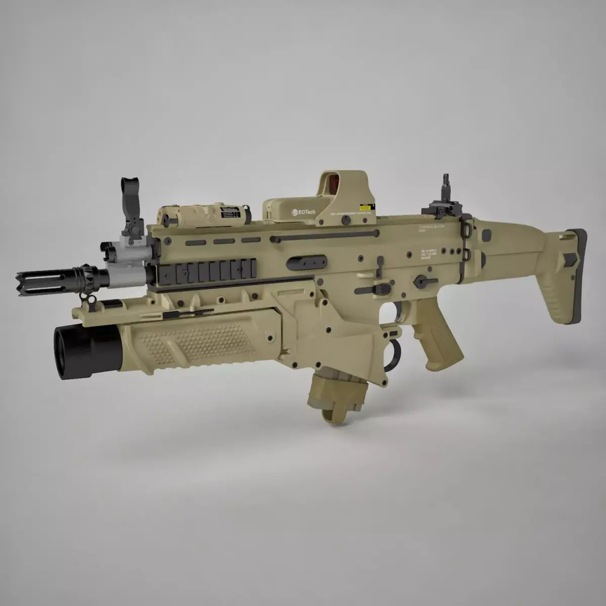 Combat Assault Rifle FN SCAR-H 3D model