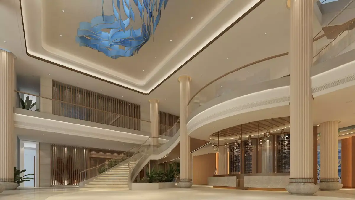 Modern lobby 01 3D model