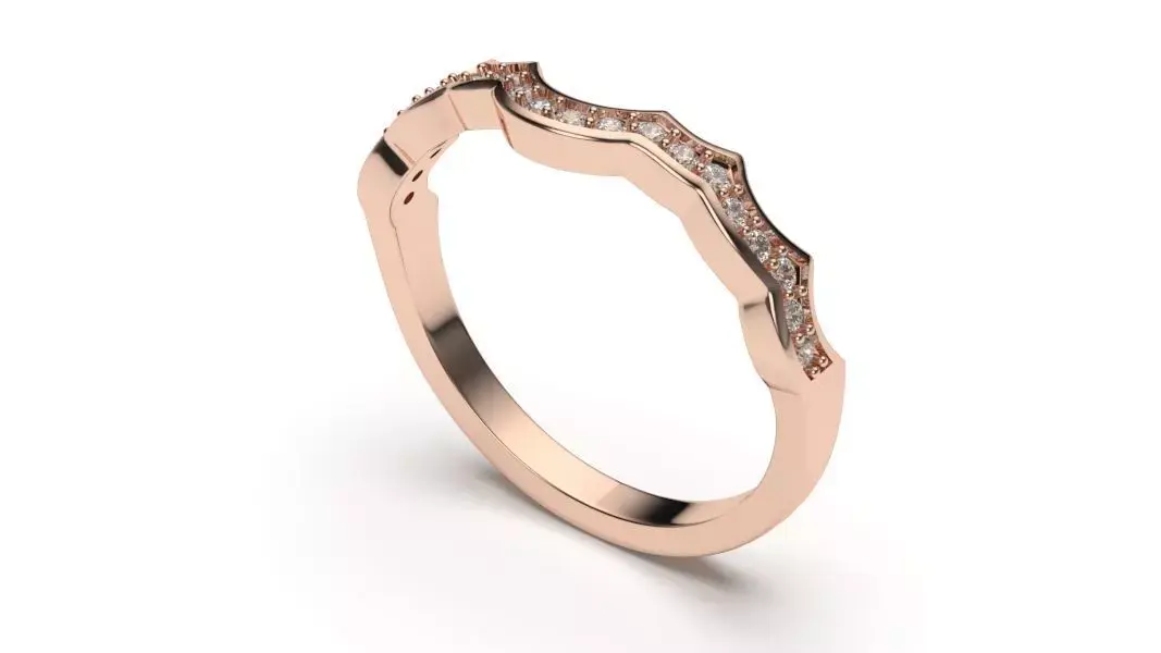  solitaire with ring sizes  8 part S45 3D print model