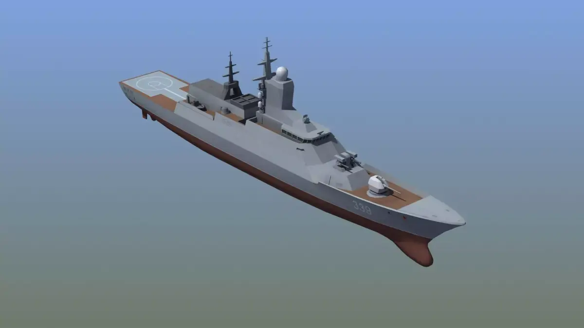 Steregushchiy Corvette Low-poly 3D model