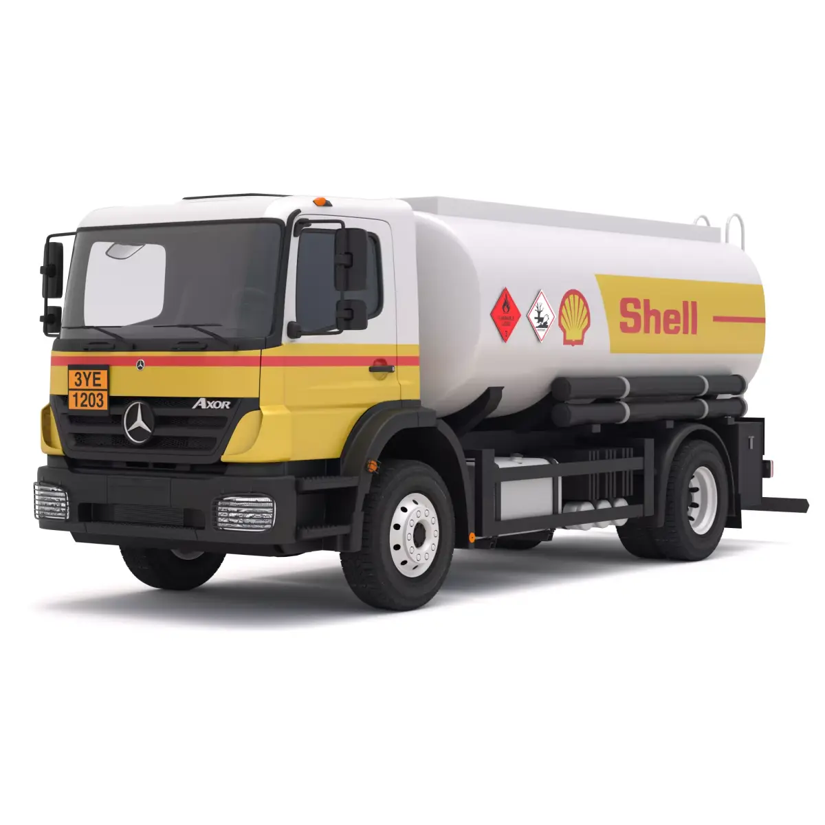 Mercedes-Benz Axor Shell Truck Tanker 3D model
