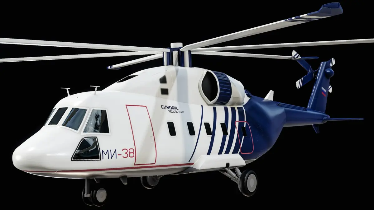 Lowpoly Helicopter Mi-38 3D model