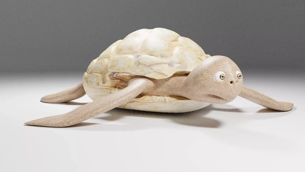 Turtle figurine Free low-poly 3D model