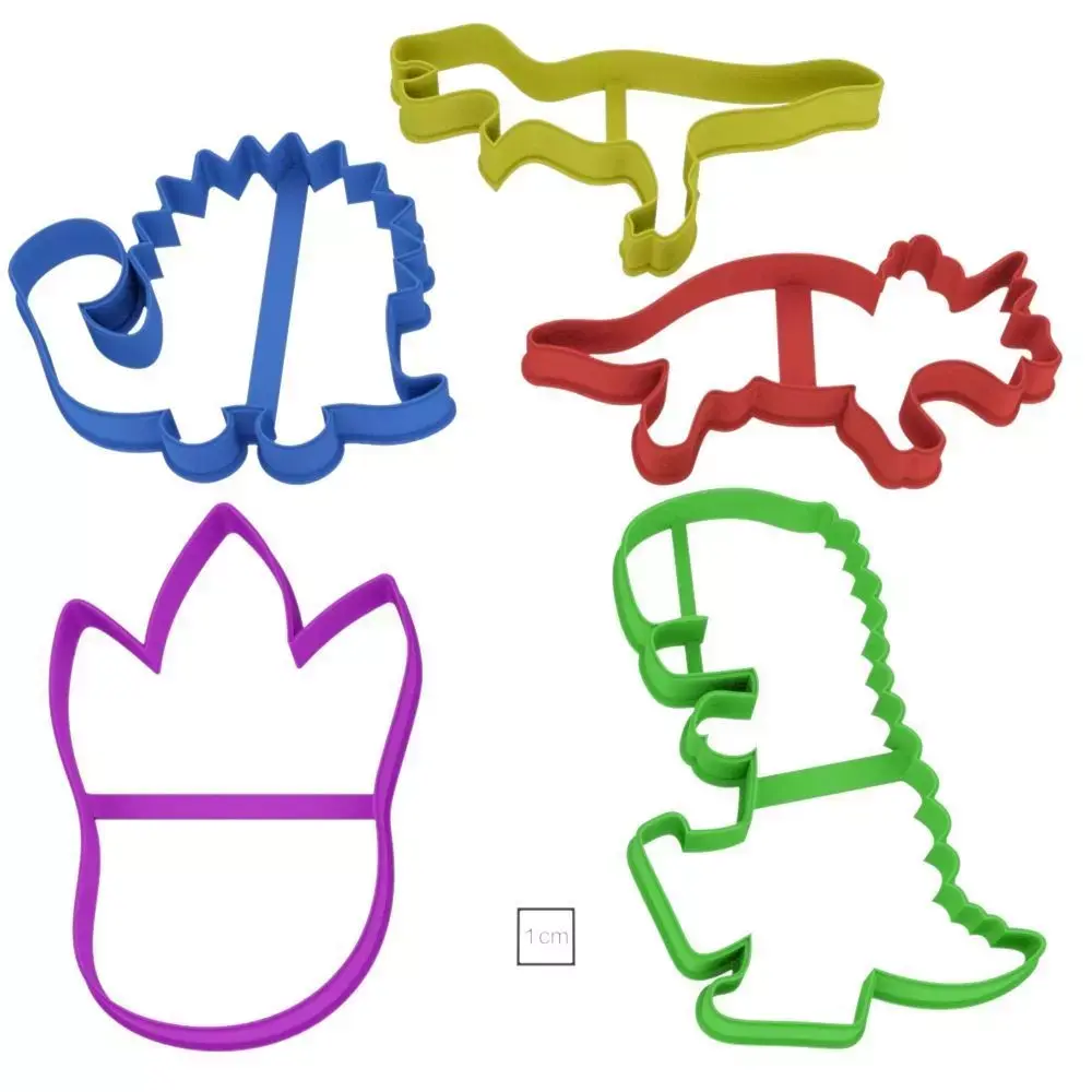 Set Dinosaurs cookie cutter for professional Free 3D print model