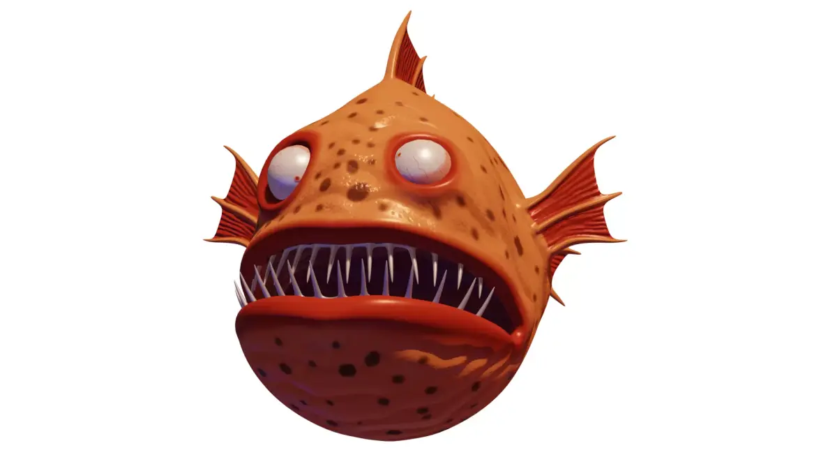 creepy fish Low-poly 3D model