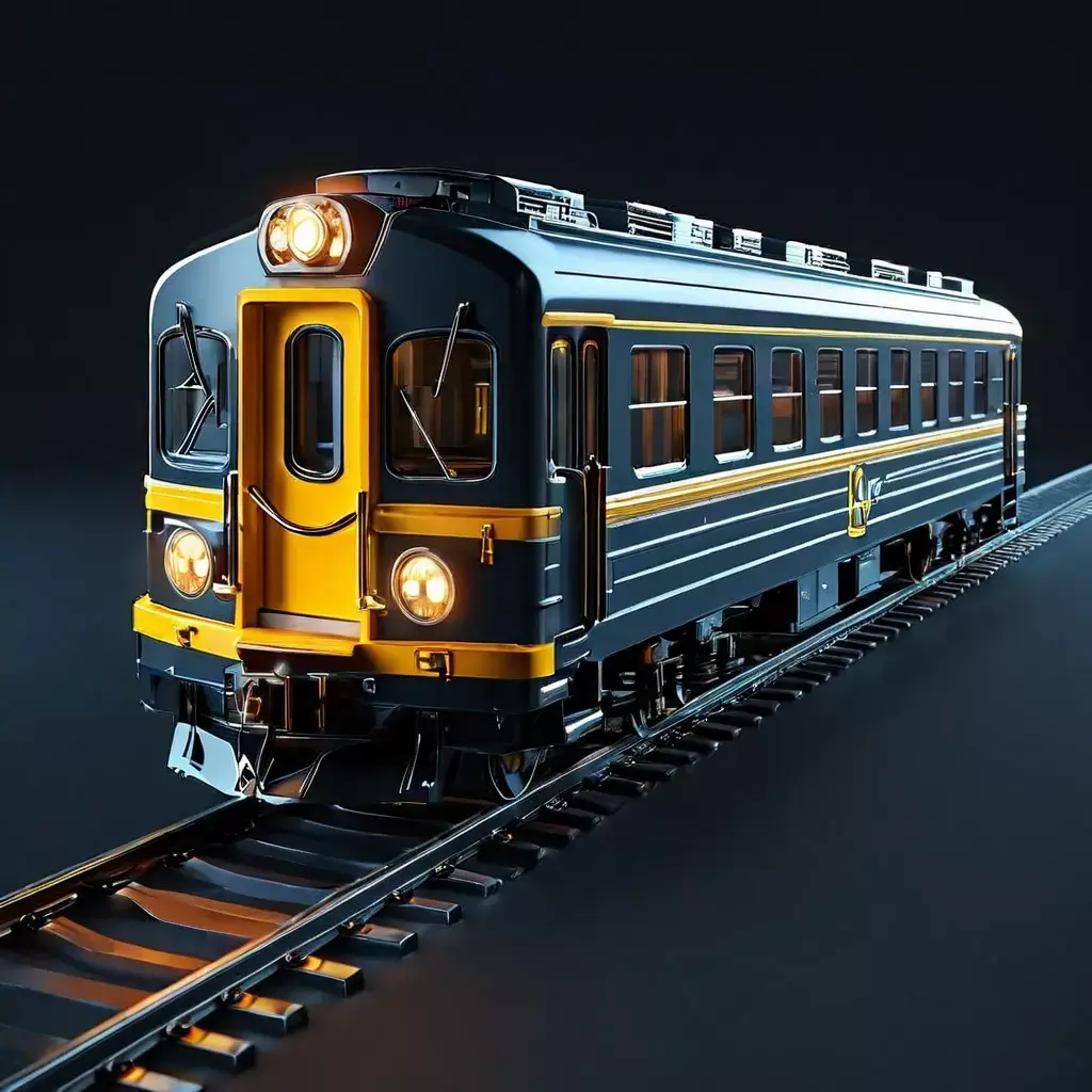 Stylish Electric Train Model 3D Low-poly 3D model