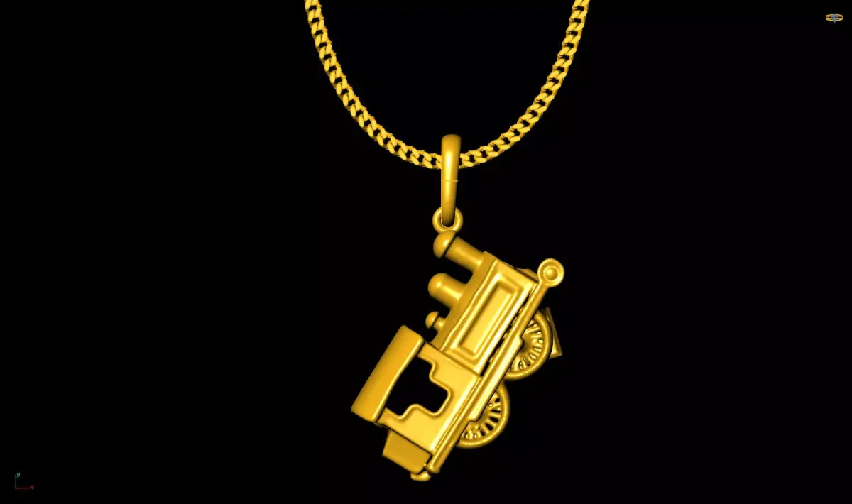 Train pendant charms - one inch pendant 3D print model