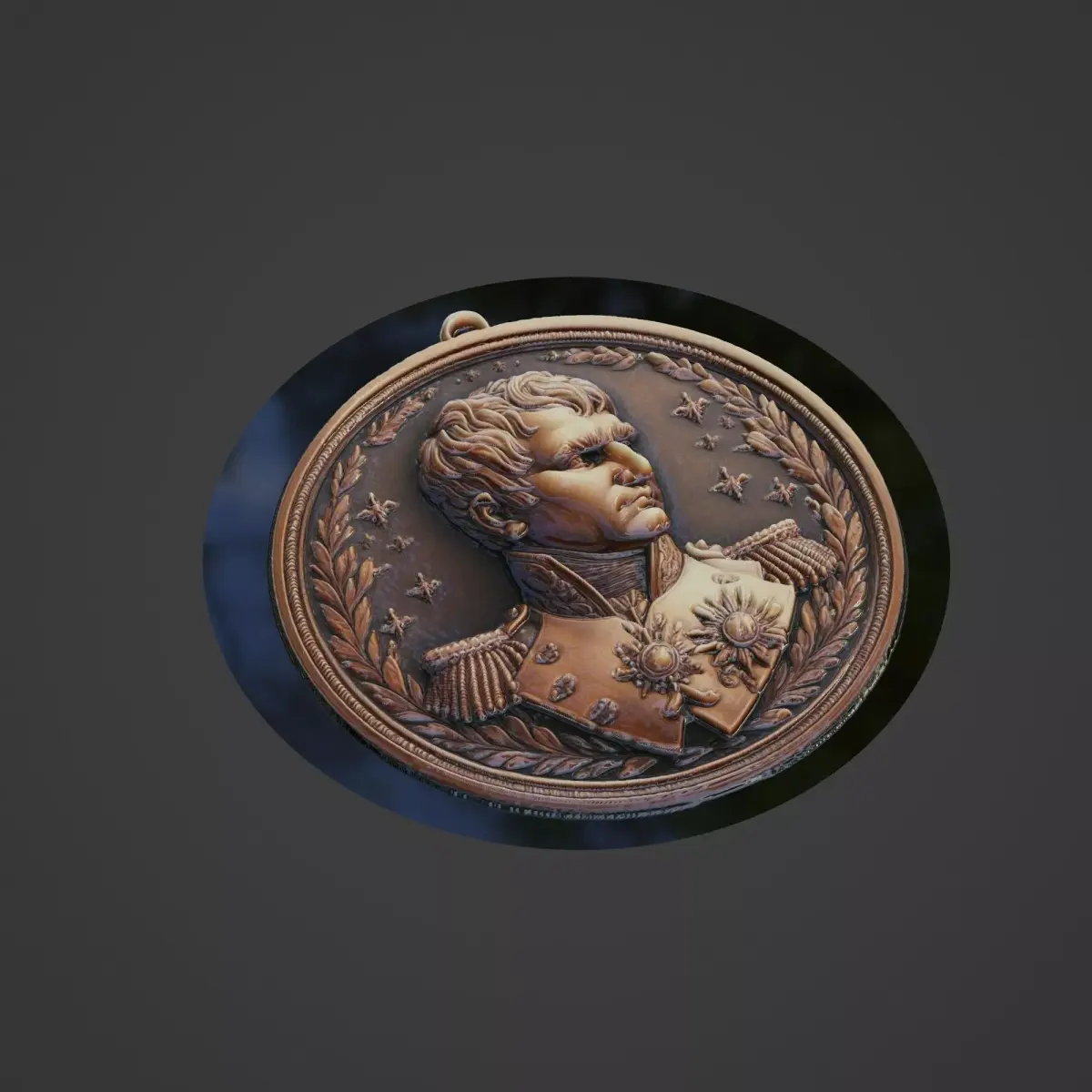 Napoleon Bonaparte Medallion 3D print model get