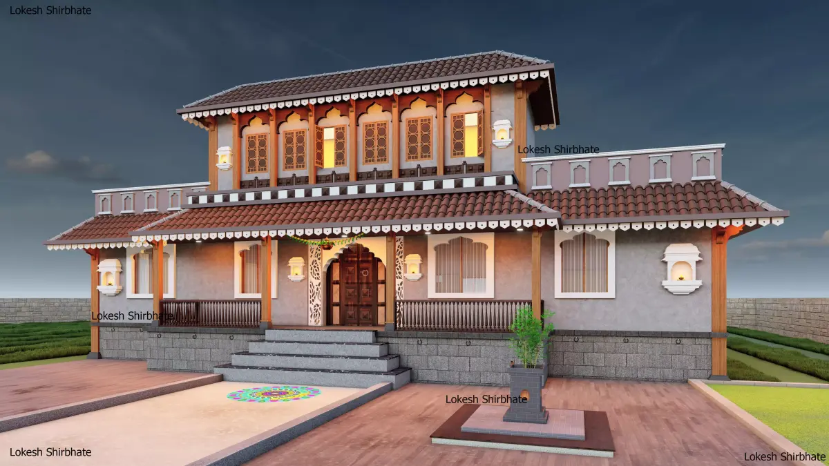 Maratha Wada  Low-poly 3D model