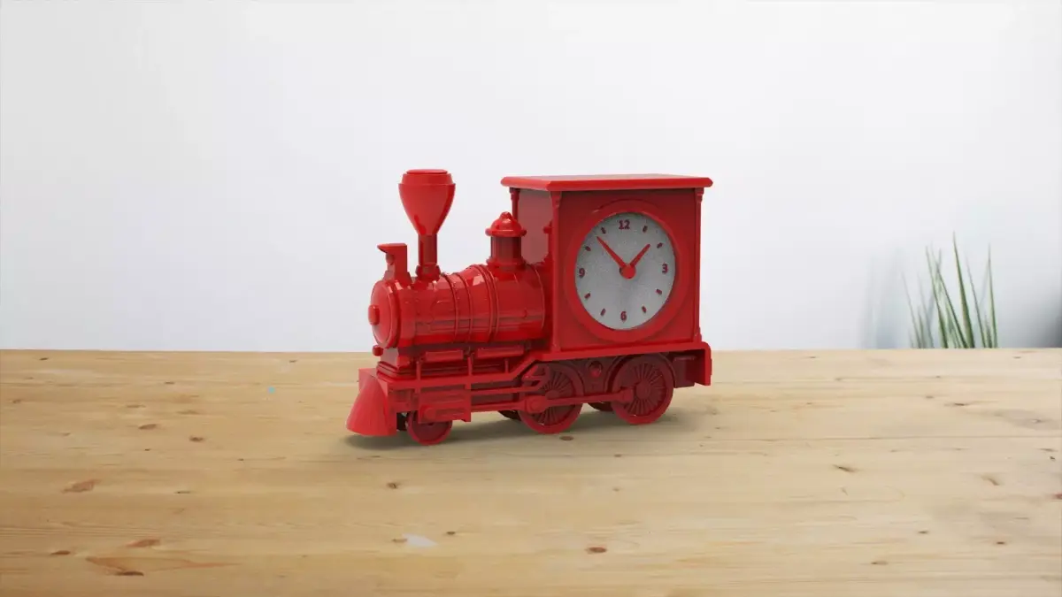 Train desk clock 3D print model