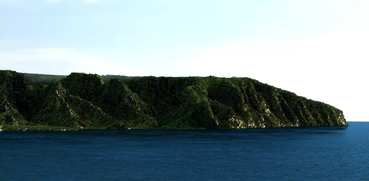 Isla Nublar Jurassic Park Island photorealistic 3D model