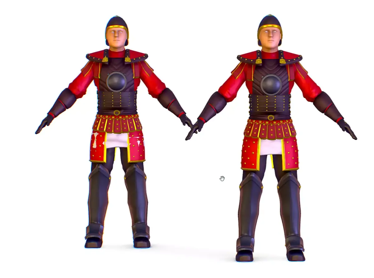 Subdivision 3D Men The Light Knight Low-poly 3D model buy