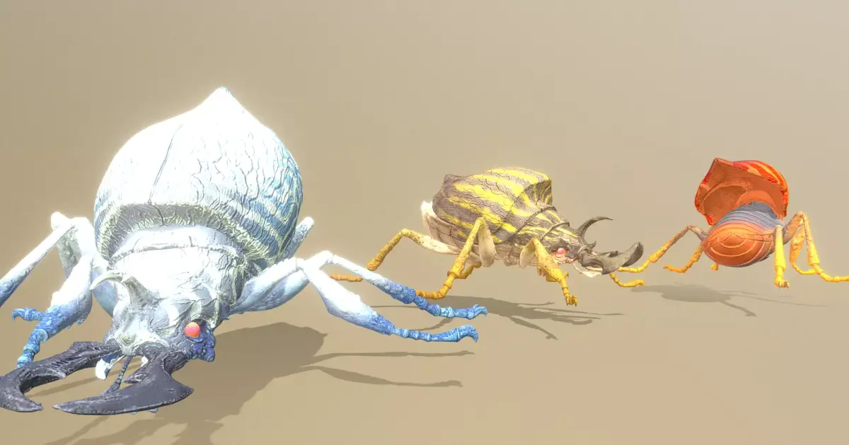 BEETLE Army Attack Fbx  Png 3D model