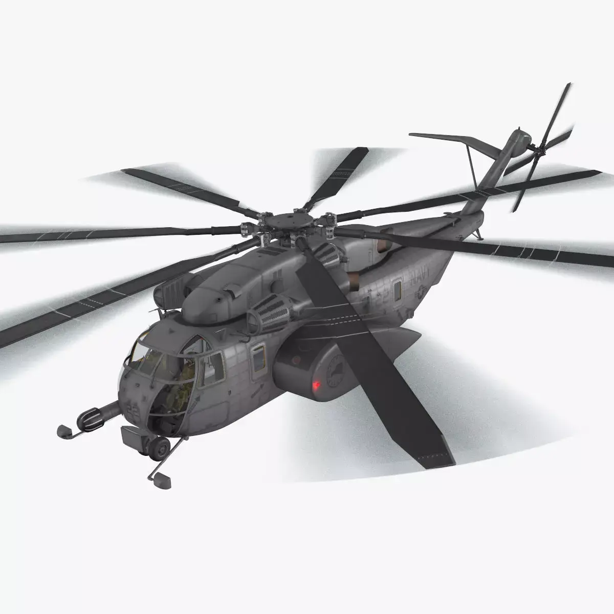 MH-53E Sea Dragon US Navy Complex Animation Low-poly 3D model