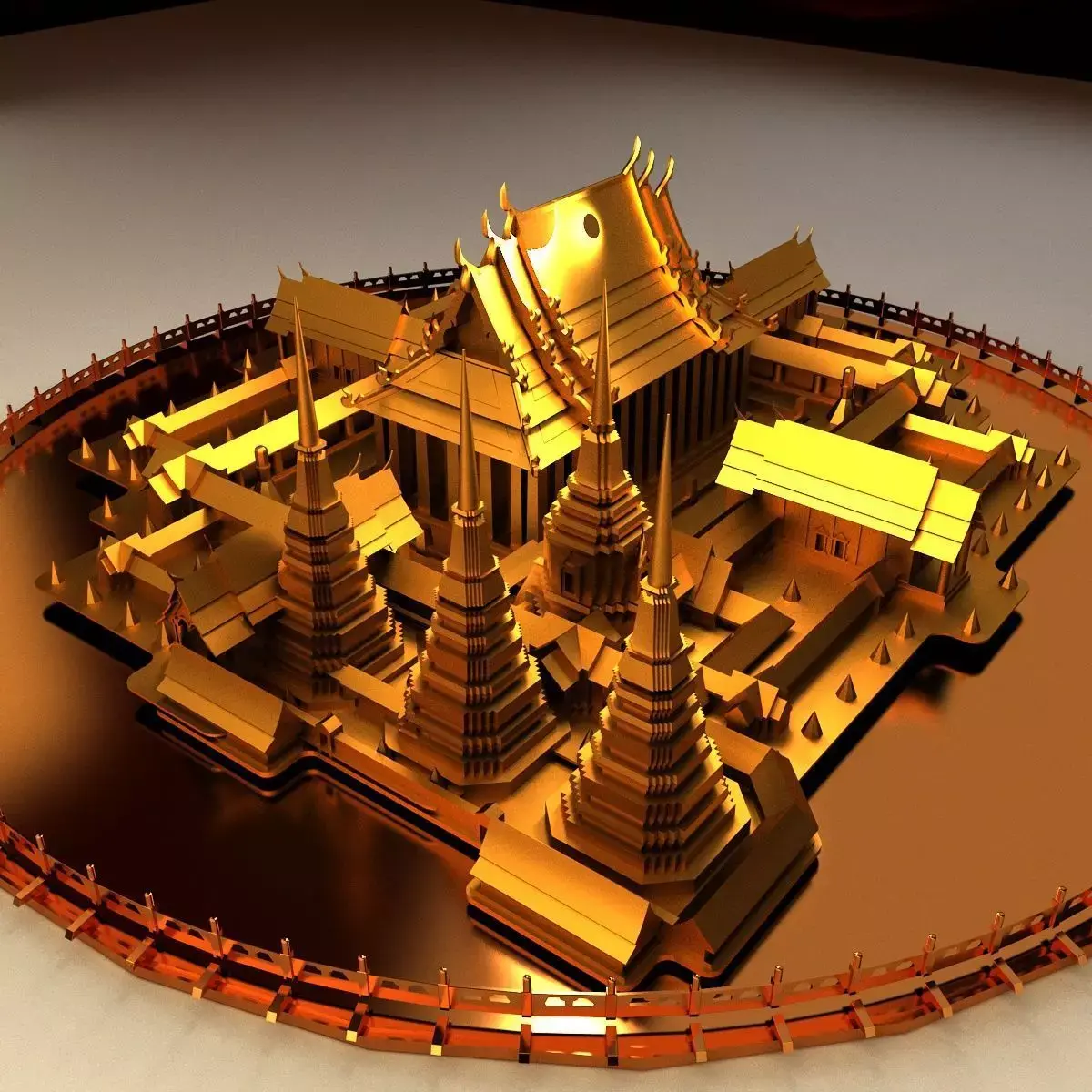 Chinese ancient temple  3D model buy