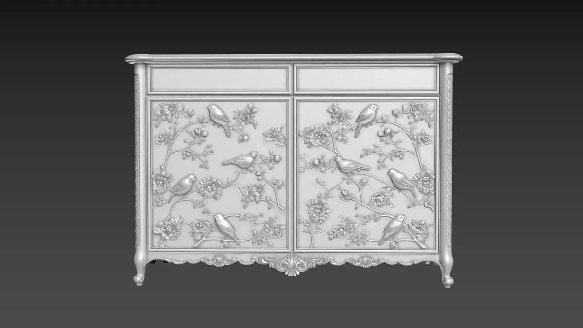 Sideboard Cabinet 3D Model for CNC 3D model