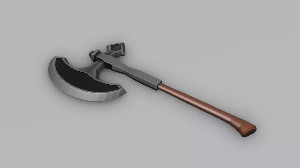 War Axe Low-poly 3D model