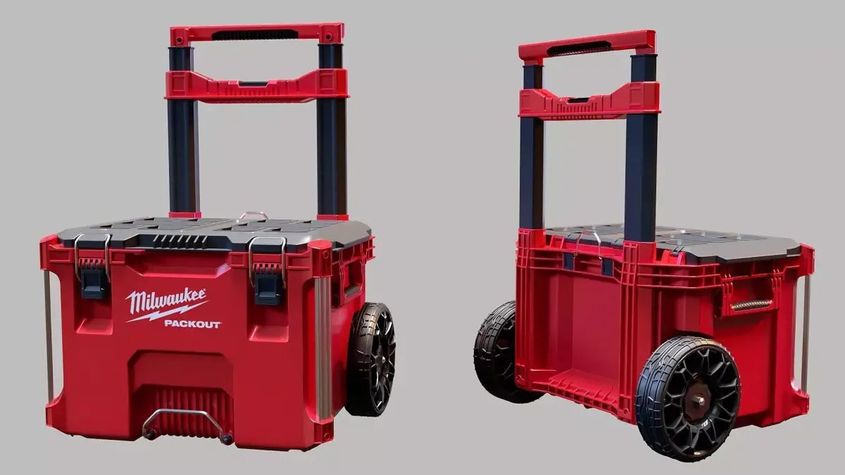 Milwaukee Rolling Toolbox Low-poly 3D model