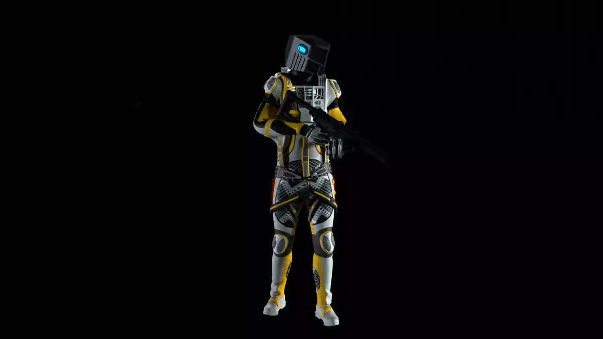 Robot Soldier - Assault Soldier Low-poly 3D model 10