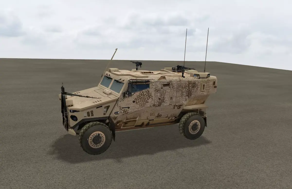 Foxhound armoured vehicle Low-poly 3D model