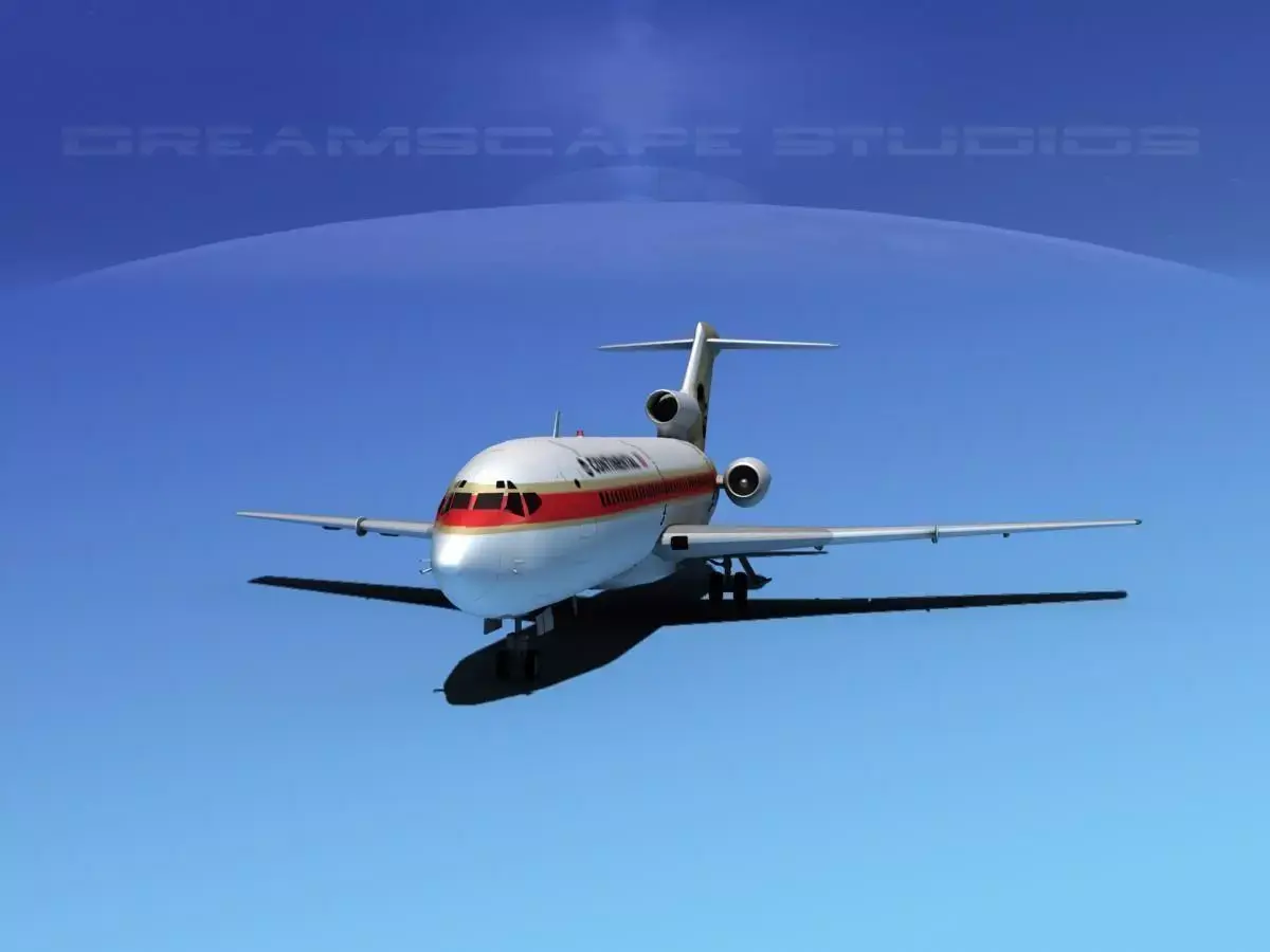 Boeing 727-100 Continental 1 3D model