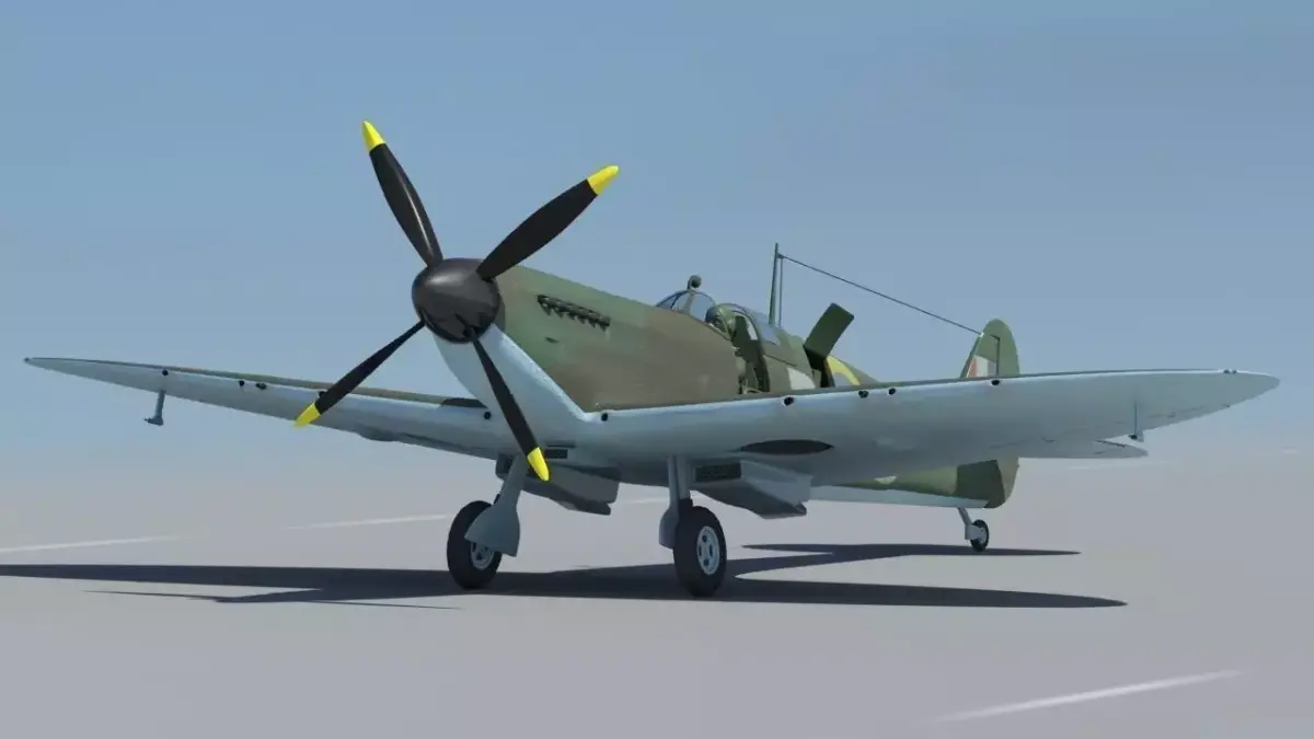 Spitfire wwii fighter plane 3D model purchase