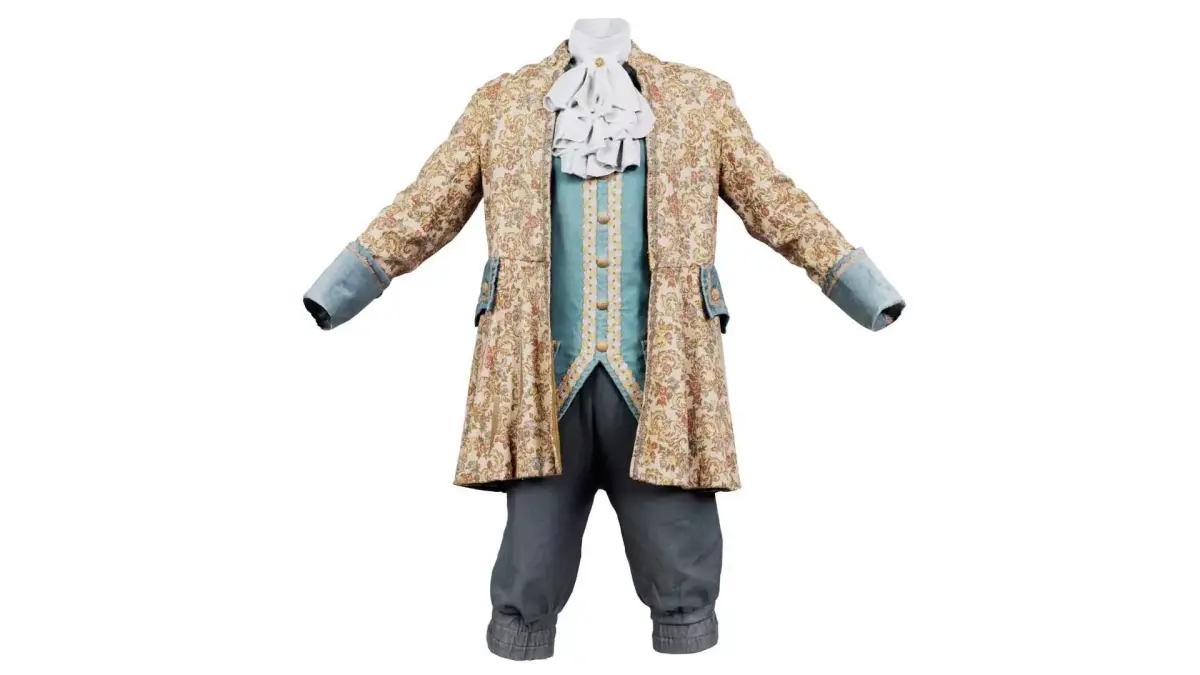 Flower Decorated Historic Costume Low-poly 3D model