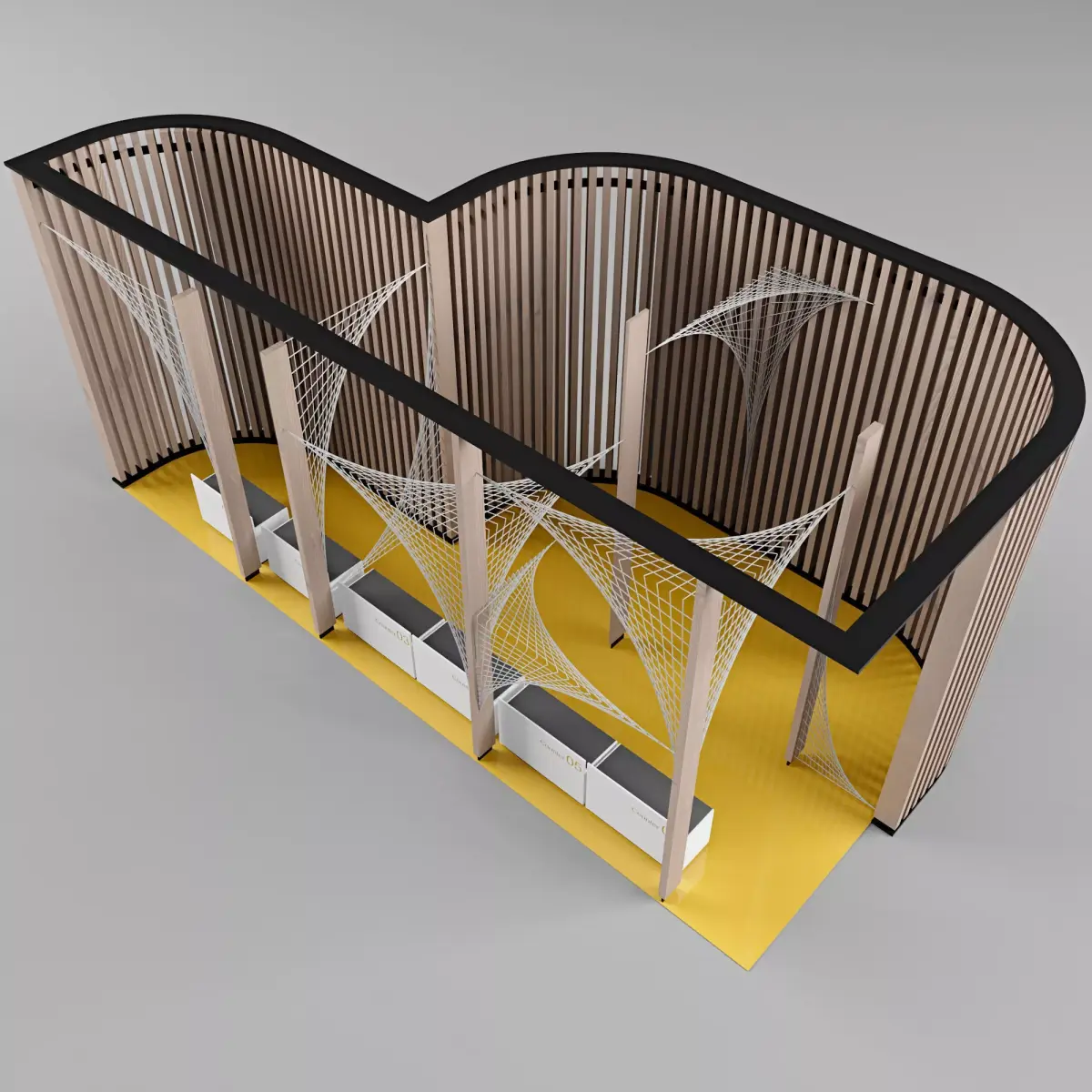 Woody Booth 3D model