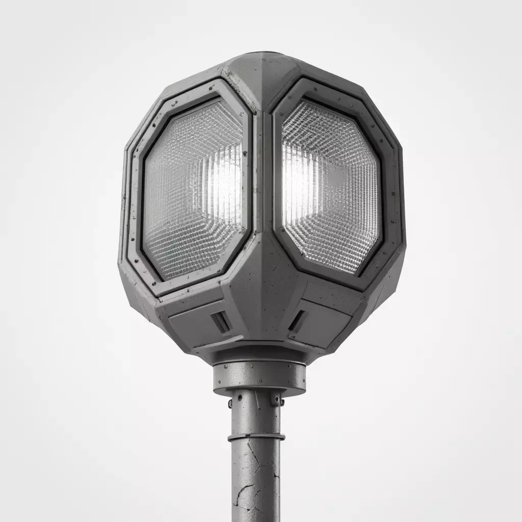 Futuristic Industrial Street Light Lamp 3D model
