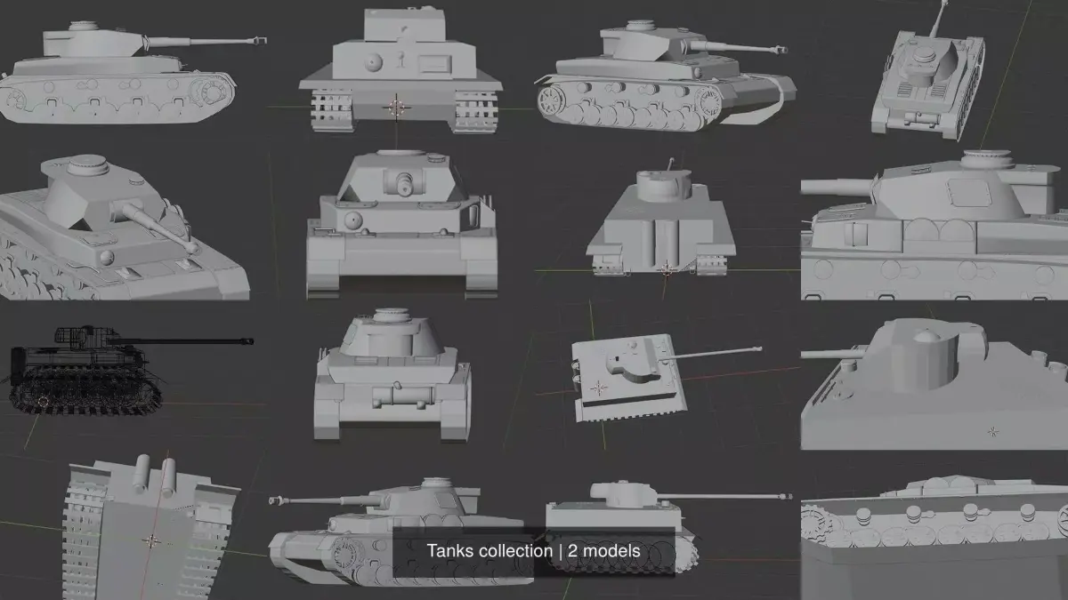 Tanks collection tank in world of 3D Model Pack