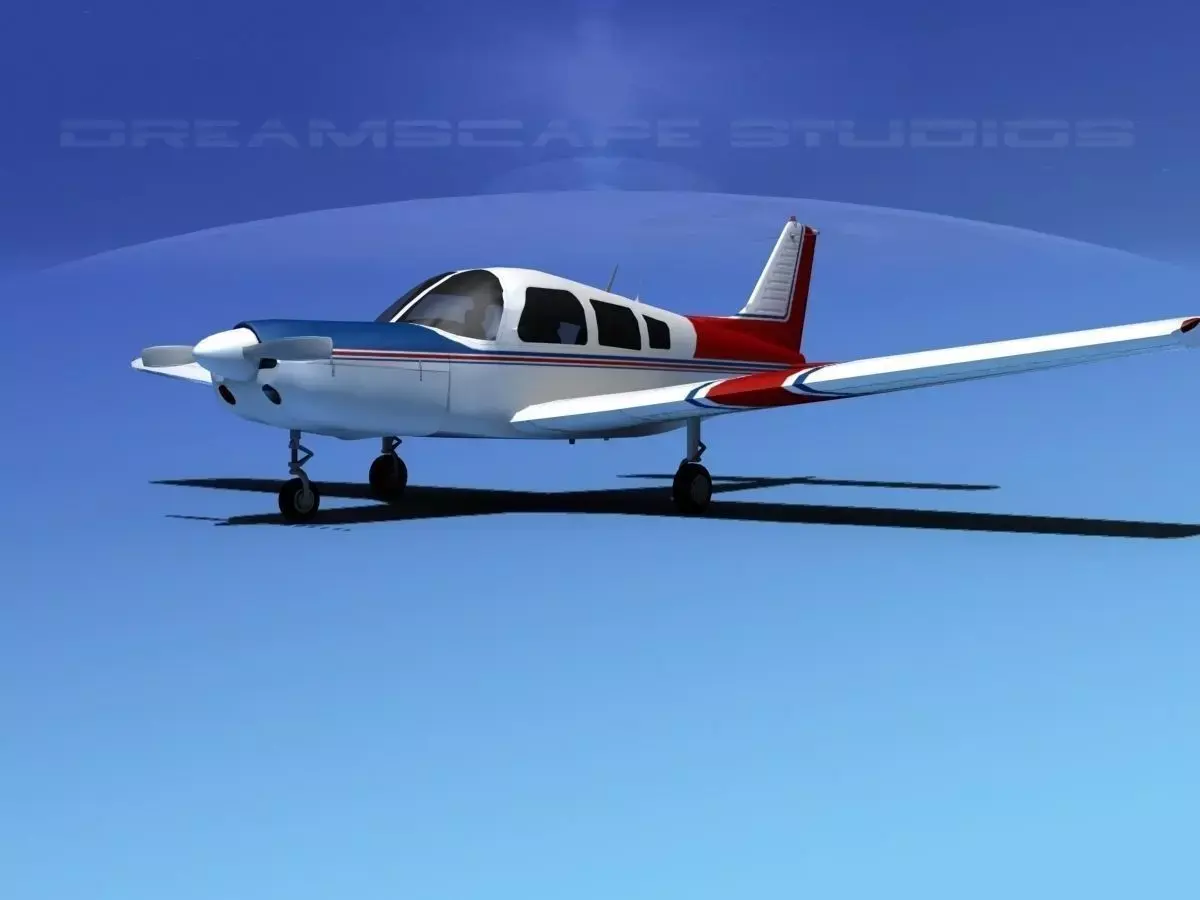 Piper Warrior II 3D model 10