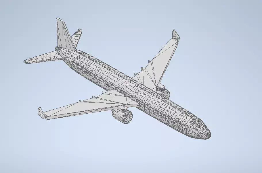 Displayed as mesh - Boeing 747 inspired toy 3D print model