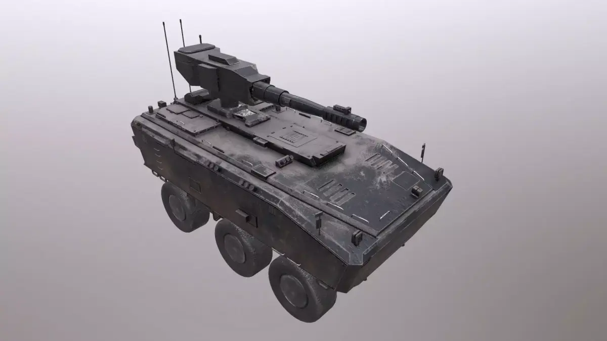 Low Poly Tank armoured vehicle Low-poly 3D model