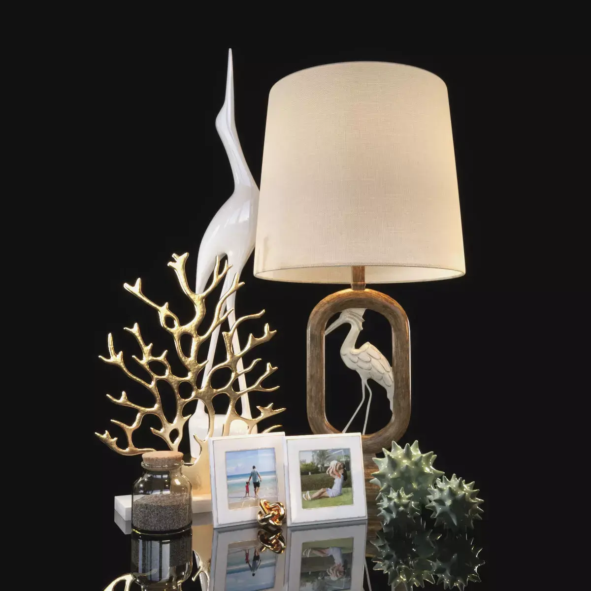 Coastal decor set 3D model
