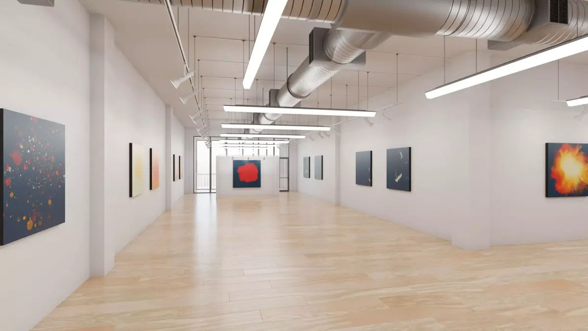 Art Museum Gallery Interior 16 Low-poly 3D model