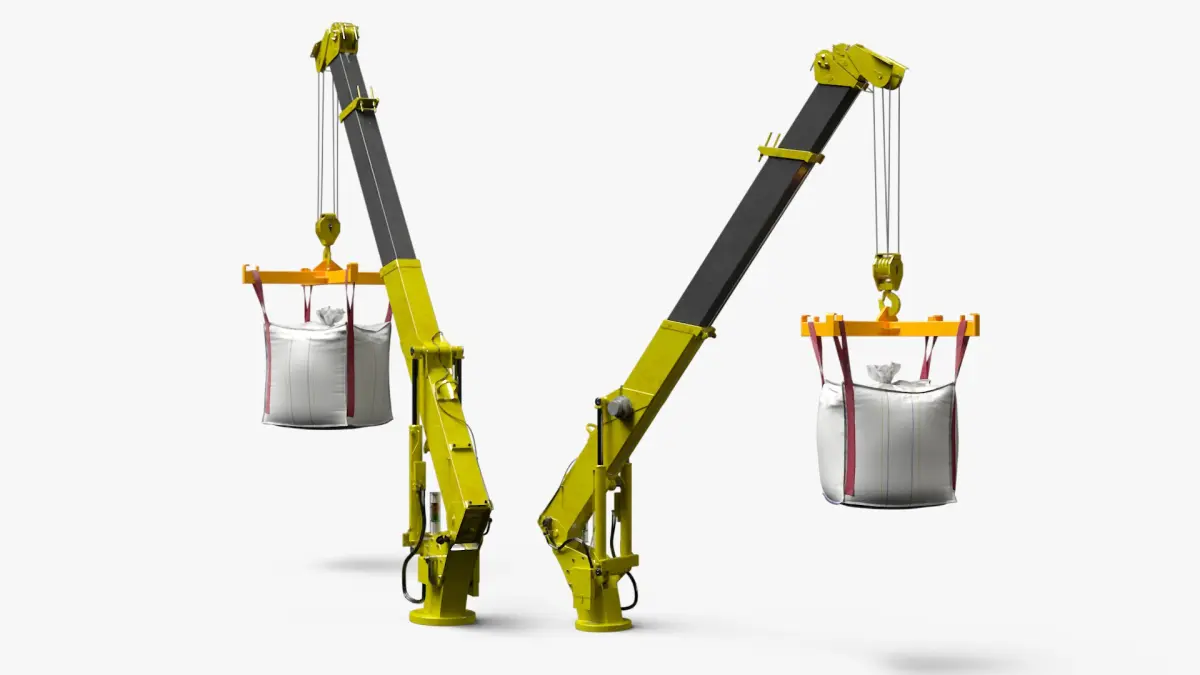 Industrial Crane with 1 Ton Bulk Bag 3D model