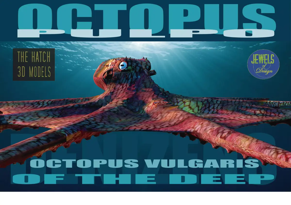 Octopus vulgaris of deep Low-poly 3D model