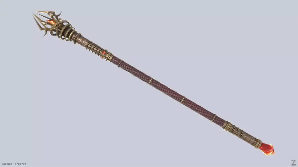 Imperial scepter Low-poly 3D model purchase